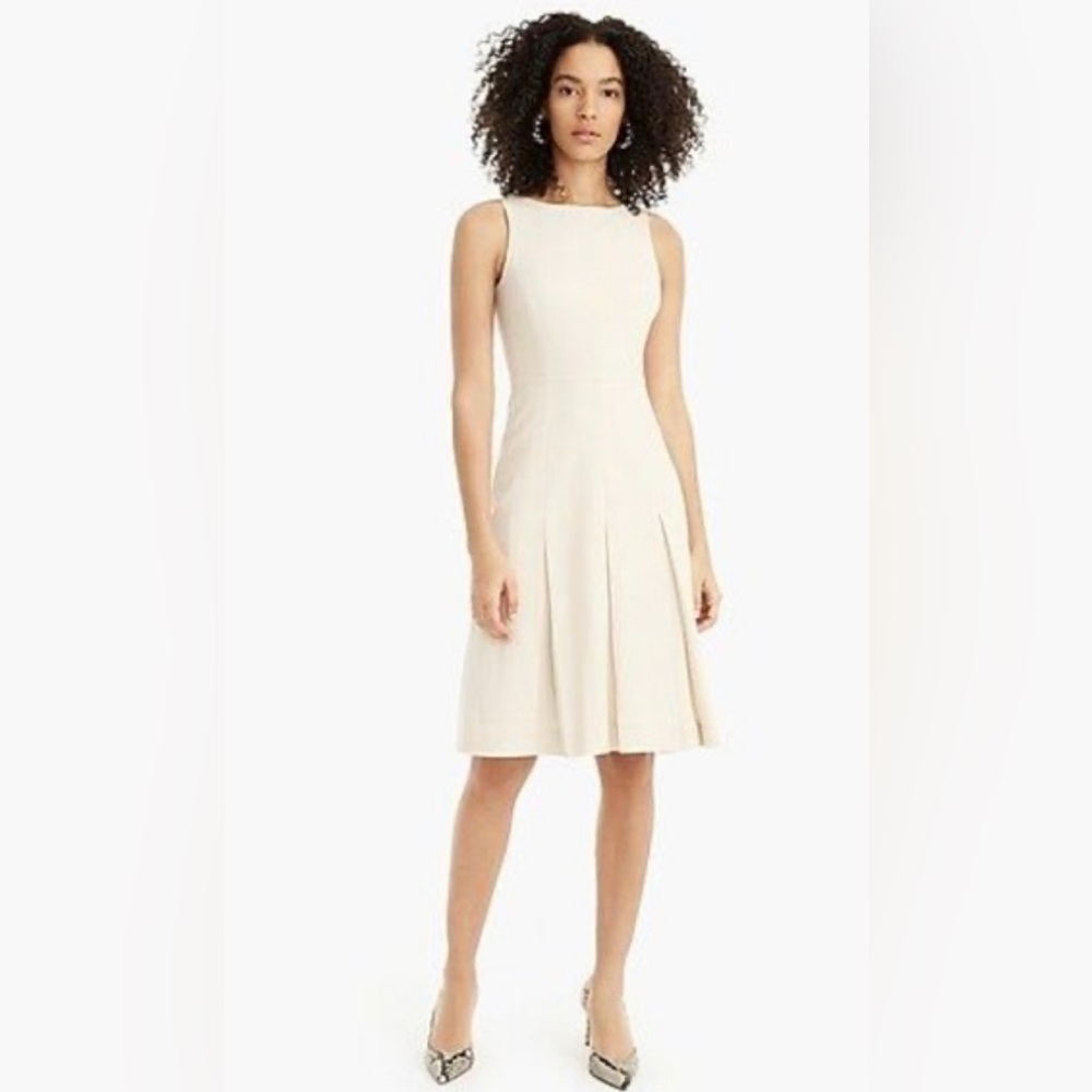 J. Crew 365 Pleated Stretch Wool A-Line Dress